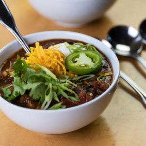 Vegetarian Cauliflower and Black Bean Chili