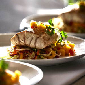 Crispy Red Snapper with Mango Chili Salsa